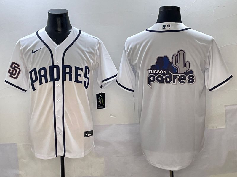 Men 2025 San Diego Padres Blank White Game Nike MLB Jersey style 10->san diego padres->MLB Jersey